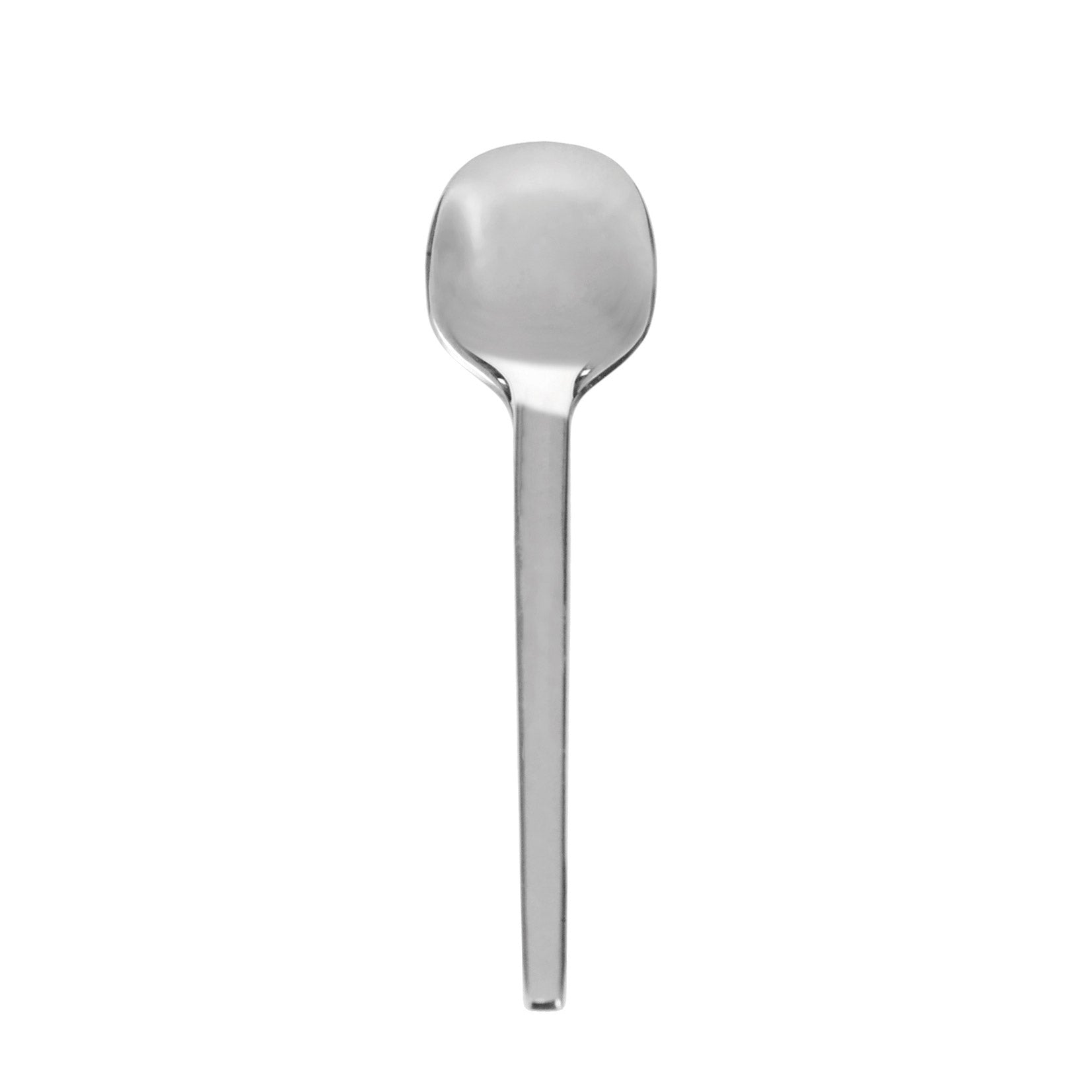 Espresso Löffel silber aus Edelstahl mit rundem Löffelkopf und langem Stiel